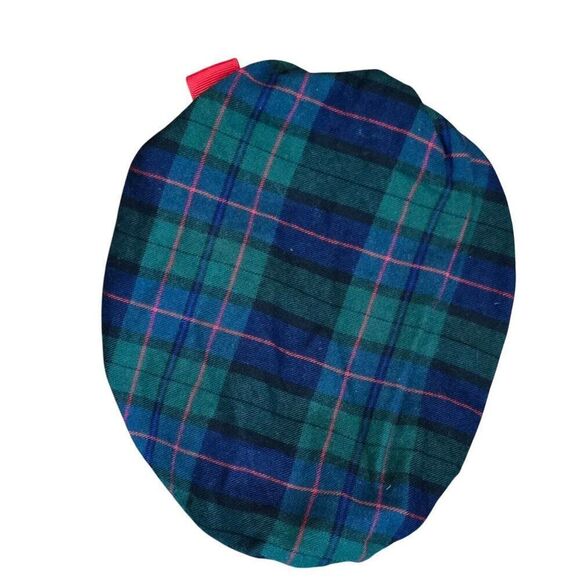 Vintage Good Lad Girls Green Plaid Dress Lace Collar & Matching Bonnet Holiday - Picture 3 of 7